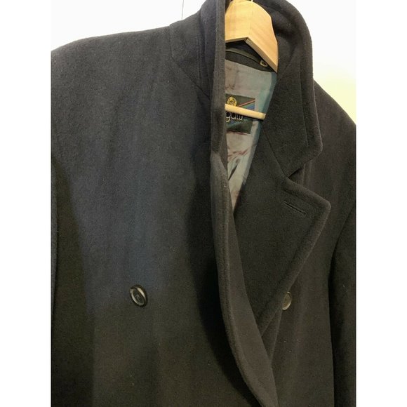 BUGATTI Wool Overcoat Men’s Sz M German Sz 24 Black - Picture 5 of 10